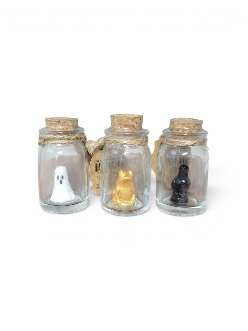 Halloween Mini Potion Bottle Adopt a Ghost , Frog & Crow Glass Jar 2026 Set